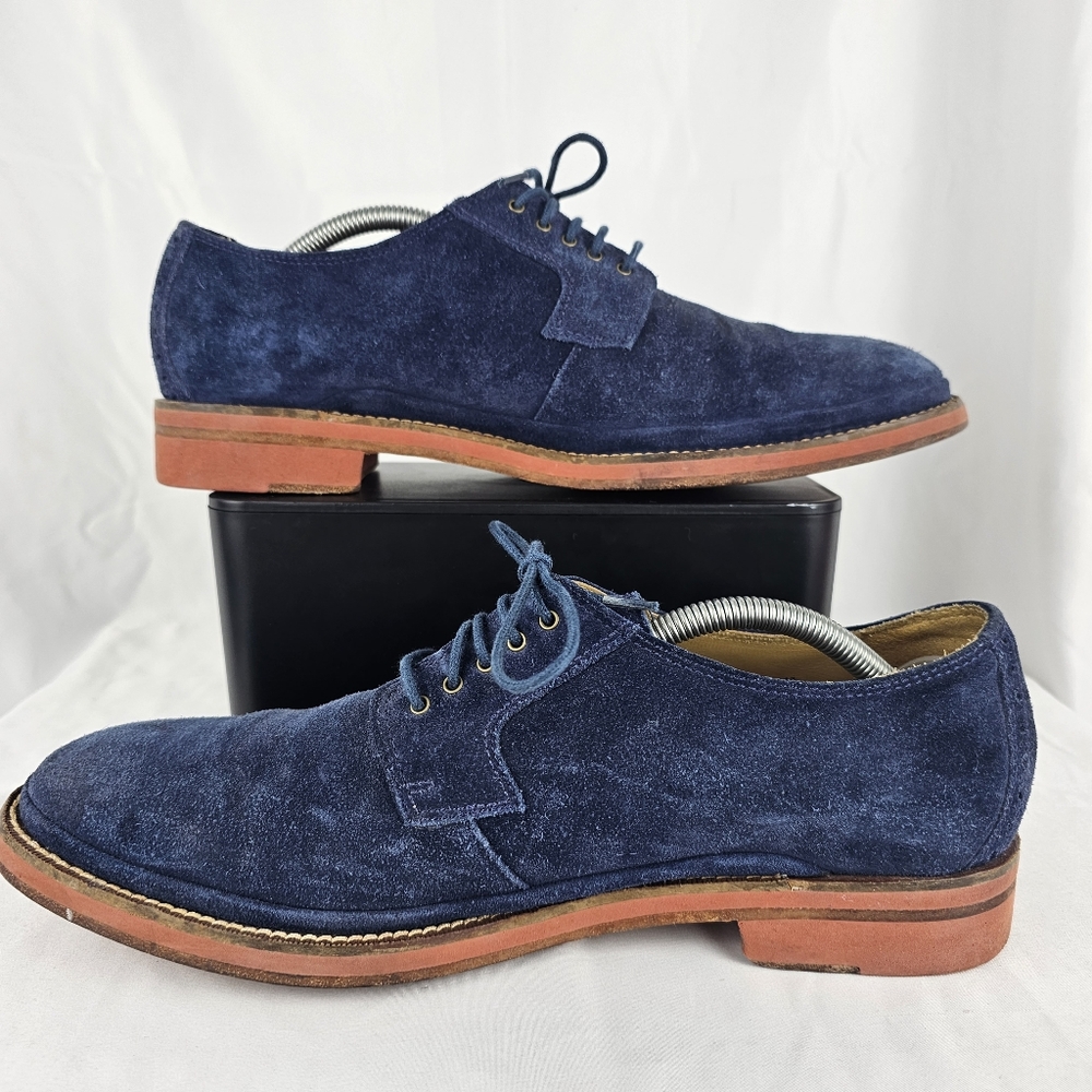 C12052 Cole Haan South St Plain Toe Navy Suede Oxford Casual Shoes 10.5 M Mens - Picture 2 of 8